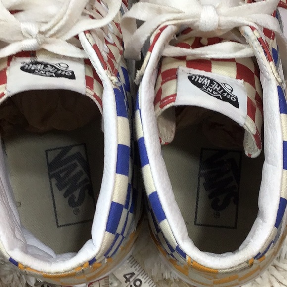 Vans men’s multicolor checkerboard high tops 11 - Picture 9 of 10